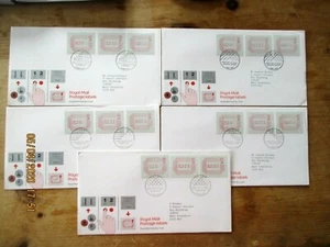 GB - FIRST DAY COVER (FDC) - 1984 Frama Labels - X 5 DIFFERENT P/MKs - Foto 1 di 1