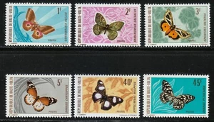 Burkina Faso 1971 MNH Sc 244-249 Butterflies and Moths ** - Picture 1 of 2