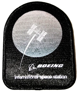 Offizieller Boeing Luft- und Raumfahrt ISS Internationale Raumstation Raketenaufnäher Neu - Bild 1 von 3