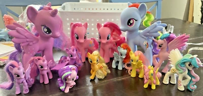 My Little Pony Lot of 14 G4 Dash Twilight Sparkle Pinkie Pie Celestia Mixed Size - Image 1 of 4