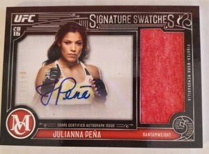 2016 Topps Museum UFC Champ Julianna Pena Auto Signature Swatch 14/149 Certified