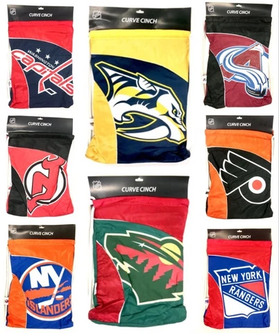 Premium Team Color Curve Cinch Bag Drawstring Pool Gym Tote Backpack Back Sack Cover