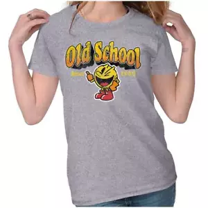 1980s Old School Arcade Game PACMAN Womens T Shirt Ladies Tee - Picture 1 of 8