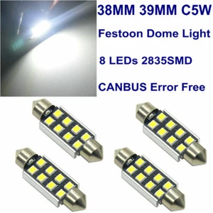 4x 38MM 39MM Festoon Dome Light 2835 8LEDs Canbu Reading Light Number Plate Bulb - Bild 1 von 7