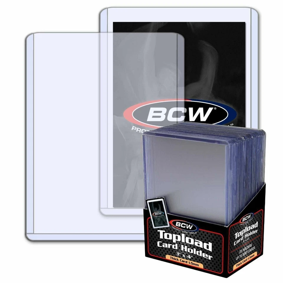 YOU PICK!! BCW Top Loaders Standard 59 79 108 138 168 197 pt Sleeves Team Bags - Image 1 of 4