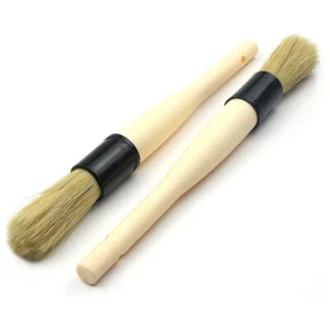 2-Pack 10'' Natural Boar's Hair Vent & Dash Detail Brush Auto Detailing Tool - Picture 1 of 7
