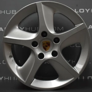 RUEDA DE ALEACIÓN TRASERA ÚNICA X1 ORIGINAL PORSCHE 911 996 C4S TURBO TECHNO 5 RADIOS 18" - Imagen 1 de 3