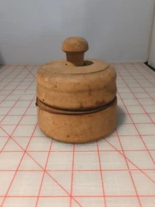 Antiguo molde/helecho de sello de mantequilla de campana de madera primitiva - Imagen 1 de 4