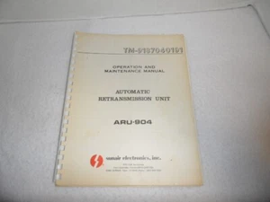 Sunair Electronics ARU-904 Automatic Retransmission Unit Manual Original - Picture 1 of 4
