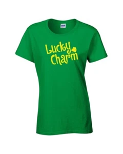 Camiseta Lucky Charm Día de San Patricio Junior Fit Damas 011 - Imagen 1 de 3
