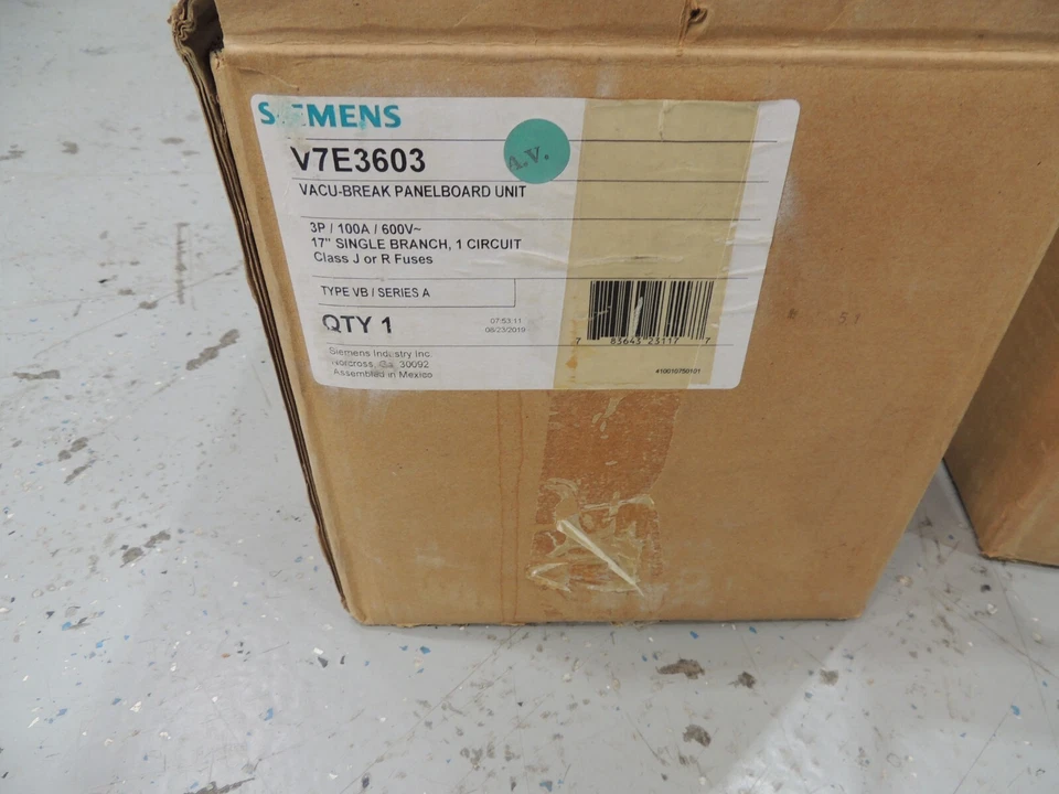 INTERRUPTOR DE ROTURA ASPIRADORA SIEMENS GOULD ITE V7E3603, 100 AMP 3 POLOS 600V Foto 1 de 1