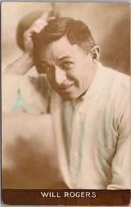 Foto tintada vintage de Will Rogers postal RPPC "Photo-Roto Inc. Nueva York" década de 1920 - Imagen 1 de 2