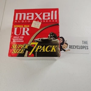 Maxell UR90 Audio Cassette Tape 7 Pack 90 Minutes Normal Bias New Sealed - Picture 1 of 5