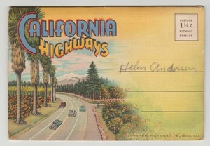 California, autostrade, cartella souvenir in lino/viste multiple - Foto 1 di 1