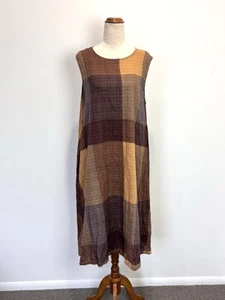 Vestido para mujer Zanzea XL 16 marrón estampado de retazos maxi túnica bolsillos boho campesino - Imagen 1 de 11