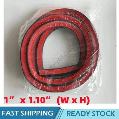 12FT D Shape 1inch Semi Truck Door Rubber Weather Strip Adhesive Soundproof Seal Foto 1 de 4
