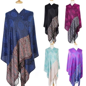 Tassel Shawl Paisley Bandana Fashion Pashmina - Picture 1 of 22