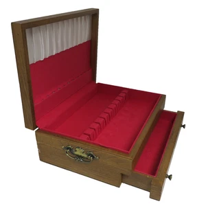 Wood Tarnish Resistant Silverware Flatware Storage Chest Box Wooden Drawer 85 - Imagen 1 de 9