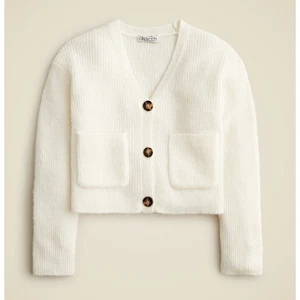 J.Crew Crewcuts Girls Cardigan Sweater Supersoft Yarn Ivory Size 6-7 Small NWT - Picture 1 of 9