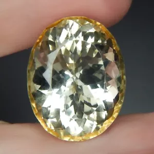 Riesiger 67,5ct unbeheizter gelber Citrin natürlicher Erdabbau facettiert oval - Bild 1 von 6
