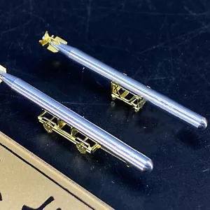 High Simulation Metal Torpedo Model with Carriages for 1/200 Warship Parts HYA - Picture 1 of 5