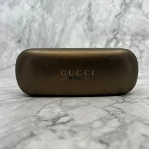 Authentic Gucci Empty Hard Case Sunglasses Eyeglasses Gold 6" x 2.8" x 1.5" - Picture 1 of 8
