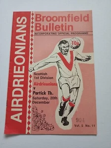 Airdrieonians v Partick Thistle Scottish Football Programme 1975 - Picture 1 of 3