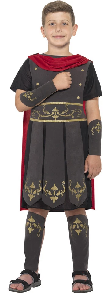 Smiffys Roman Greek Gladiator Guard Officer Soldier Fancy Dress Costume 4-14 - image 1 of 1