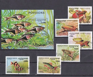 Q1095 - Cambodge 1997 - Block + Set - Vissen/Fish/Fische  - Picture 1 of 1