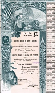 SPAIN MINING & DRILL COMPANY Aktienzertifikat/Anleihe SERIE A SCHÖNHEIT - Bild 1 von 1