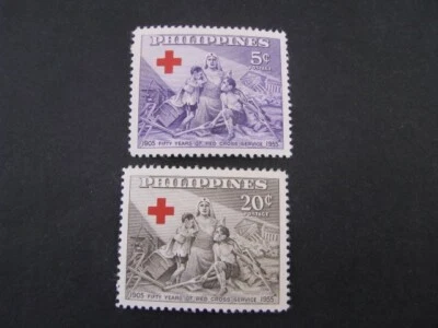 Набор марок Филиппин Красный Крест Скотт No 627-628 Никогда не наклеивались Неиспользованные... - Изображение 1 из 4