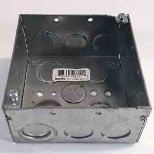 Lotto x10 Acciaio City 4" 521711234E Acciaio Zincato Presa Box Terra Bump Square - Foto 1 di 8