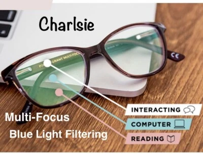 Foster Grant Reading Glasses CHARLSIE +1.00 Multi Focus Blue Light Filtering - Image 1 of 4