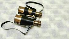 Binocular Marine Black Brown Antique Finish Leather Brass Victorian Binocular