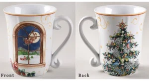 Williams Sonoma Twas La Noche Antes De Navidad Árbol Ventana Santa Trineo 1 Taza - Imagen 1 de 6