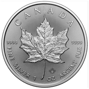 2025 1 oz Canada 9999 Fine Silver Maple Leaf $5 Coin BU - In Stock - Picture 1 of 2