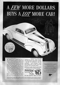 1936 Pontiac Master Six Coupe "A Few More Dollars" Originalanzeige  - Bild 1 von 1