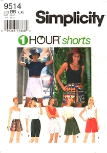 Simplicity 9514 ~ Misses' Set Shorts (Culotte)?    UNCUT FF Gr. L - XL - Bild 1 von 4
