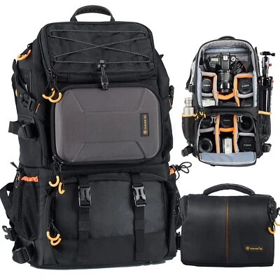 TARION Pro 2 Bags in 1 Camera Backpack Large with 15.6" Laptop Compartment Wa... - Image 1 of 4