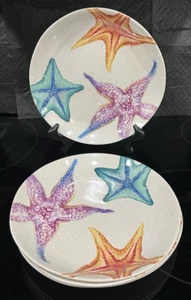 Plato de ensalada lateral 4 estrellas de mar multicolor Sigrid Olsen melamina 8,75" - Imagen 1 de 10