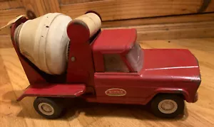 VINTAGE TONKA JEEP CEMENT MIXER TRUCK RED No. 77 1960s LATCHES, SPINS, TILTS - Picture 1 of 12