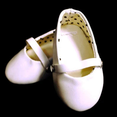 DORI'S DOLL BOUTIQUE White Flats Shoes for 18 inch Doll Clothes Girl