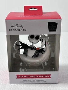 Hallmark Disney Nightmare Jack Skellington + Zero Christmas Halloween Ornament - Picture 1 of 11