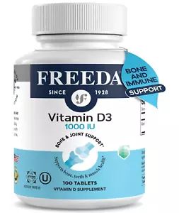 Vitamin D3-1000 IU - Pure High Potency Kosher Supplement Tablets - Bone and Musc - Picture 1 of 5