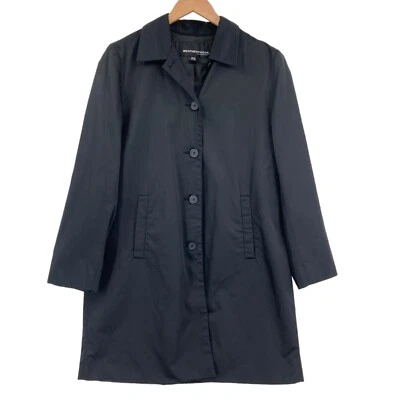 Weatherproof Jacket Womens Medium Black Long Sleeve Pockets Collared Button Up - Image 1 of 4