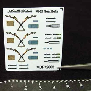 3D Decals Mi-24. Seat Belts for Scale Model Kit 1:72 Metallic Details MDP72005 - Picture 1 of 4