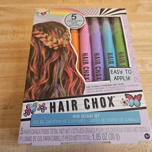 Fashion Angels Hair Chox Hair Design Set 5 Hair Chalk Pens -- Brand New - Picture 1 of 7