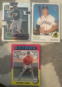 JEREMY PENA 3 CARD LOT '22 Donruss Optic Rated Prospect Holo, 2022 Heritage RC + - Picture 1 of 5
