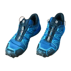 Salomon Speedcross 4 Shoes Men's Size 10 Blue & Black Contagrip Trail Running - Picture 1 of 6