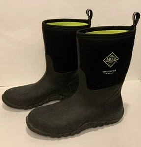Muck Boot Co. Edgewater Classic Mid Black Rubber Boots 060021 HDS Men's - Picture 1 of 9